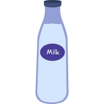 Milk in glass jar bottle vector healthy drink icon Stock Illustration