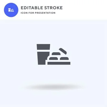 Milk icon vector, filled flat sign, solid pictogram isolated on white, logo i 스톡 일러스트