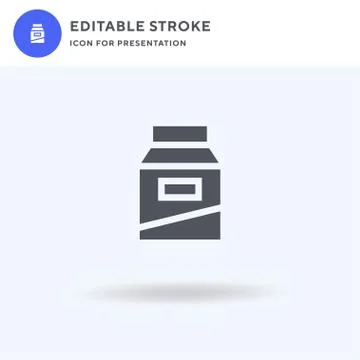 Milk icon vector, filled flat sign, solid pictogram isolated on white, logo イラスト素材