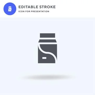 Milk icon vector, filled flat sign, solid pictogram isolated on white, logo 스톡 일러스트