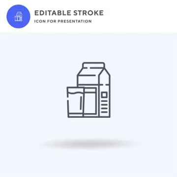 Milk icon vector, filled flat sign, solid pictogram isolated on white, logo イラスト素材