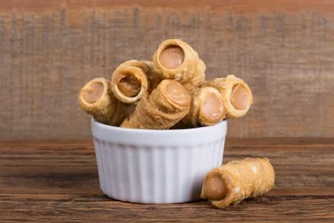 Milk Jam in cone Foto stock