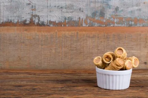 Milk Jam in cone Foto stock