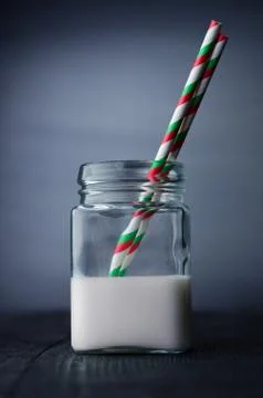 Milk in a jar Stock Photos