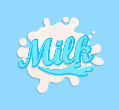 Milk label splash. Stock-Illustration