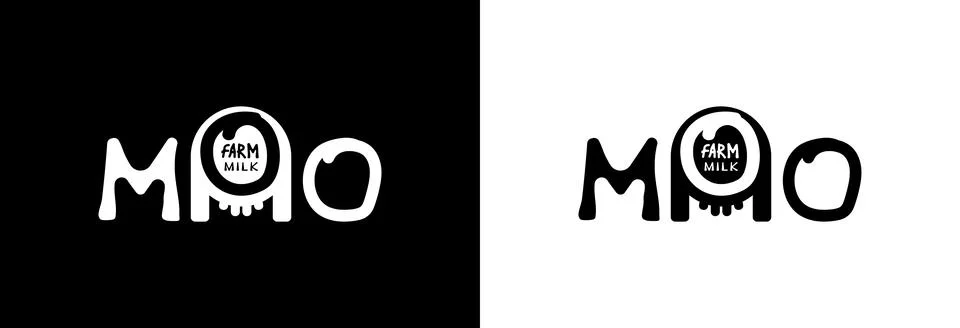Milk logo. Illustrazione stock