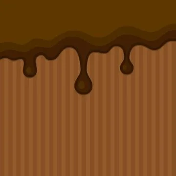 Milk Melted Chocolate Streams Background. Vector Stock Illustration