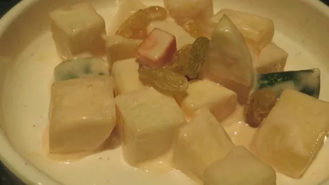 Milk mix jicama Stock Footage 70544139