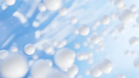 Milk molecules, emulsion, milk protein nutrients Stock-Footage 324789281