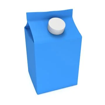 Milk or juice box 3d 스톡 일러스트
