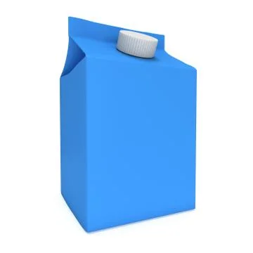 Milk or juice box 3d Ilustración de archivo