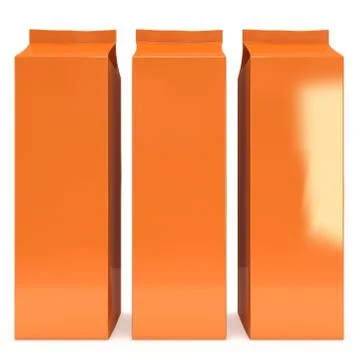 Milk or juice box 3d 스톡 일러스트