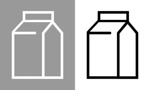 Milk outline vector icon. Thin line black milk icon, flat vector illustration Stock Illustration