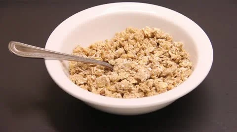 Milk over ceral Stock Footage 22074667