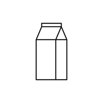 Milk pack icon. black vector milk pack  sign Stock Illustration