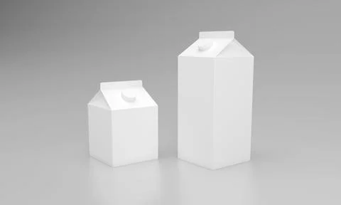 Milk Pack Packaging Packet Design 3D Rendered Stock Illustration