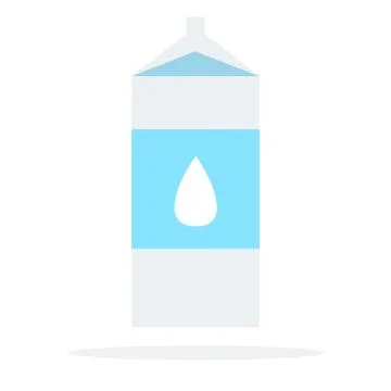 The milk pack vector flat material design isolated object on white background. Illustrazione stock