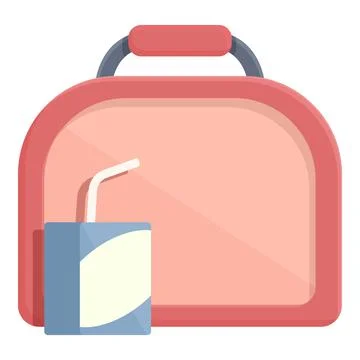 Milk package icon cartoon vector. Snack meal イラスト素材