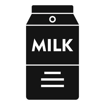 Milk package icon, simple style Stock Illustration