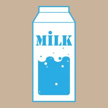 Milk in the package. Stock Illustration
