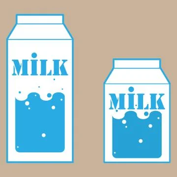 Milk in the package. Stock Illustration