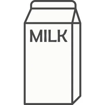 Milk package vector icon isolated Stock Illustration