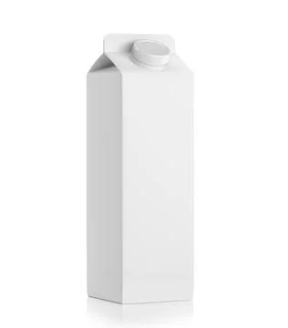 Milk packaging 3D render Stock Photos