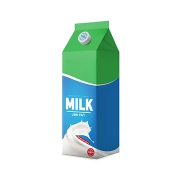 Milk packaging design Stock Illustration