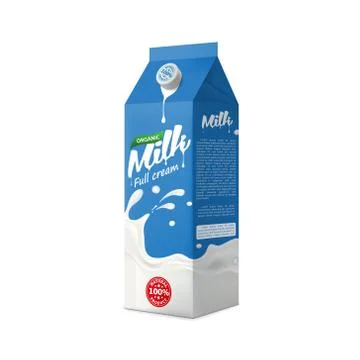 Milk packaging design Stock Illustration