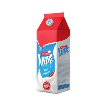 Milk packaging design Stock Illustration
