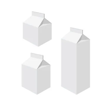 Milk packets Stock Illustration