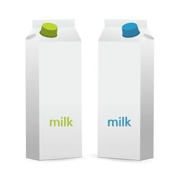 Milk packets Stock Illustration