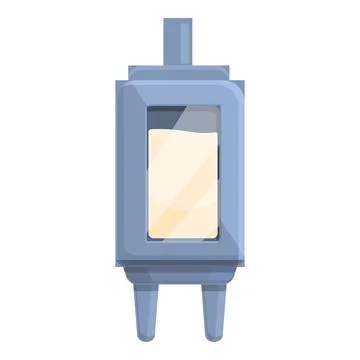 Milk pasteurization icon, cartoon style Illustrazione stock
