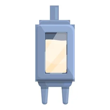 Milk pasteurization icon, cartoon style Illustrazione stock