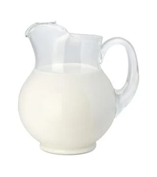 Milk pitcher isolsted Stock Photos