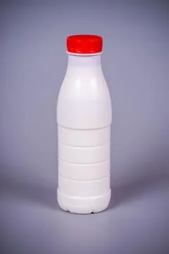 Milk in a plastic bottle Stock Photos