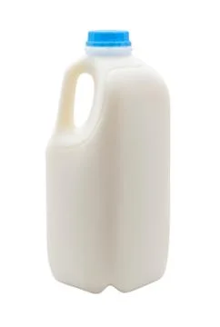 Milk in a plastic container isolated Stock Photos