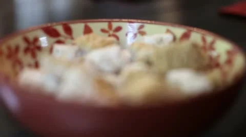 Milk pour in mini wheats Stock Footage 21933700