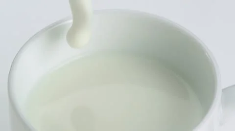 Milk Pour, Slow Motion Stock Footage 9304927
