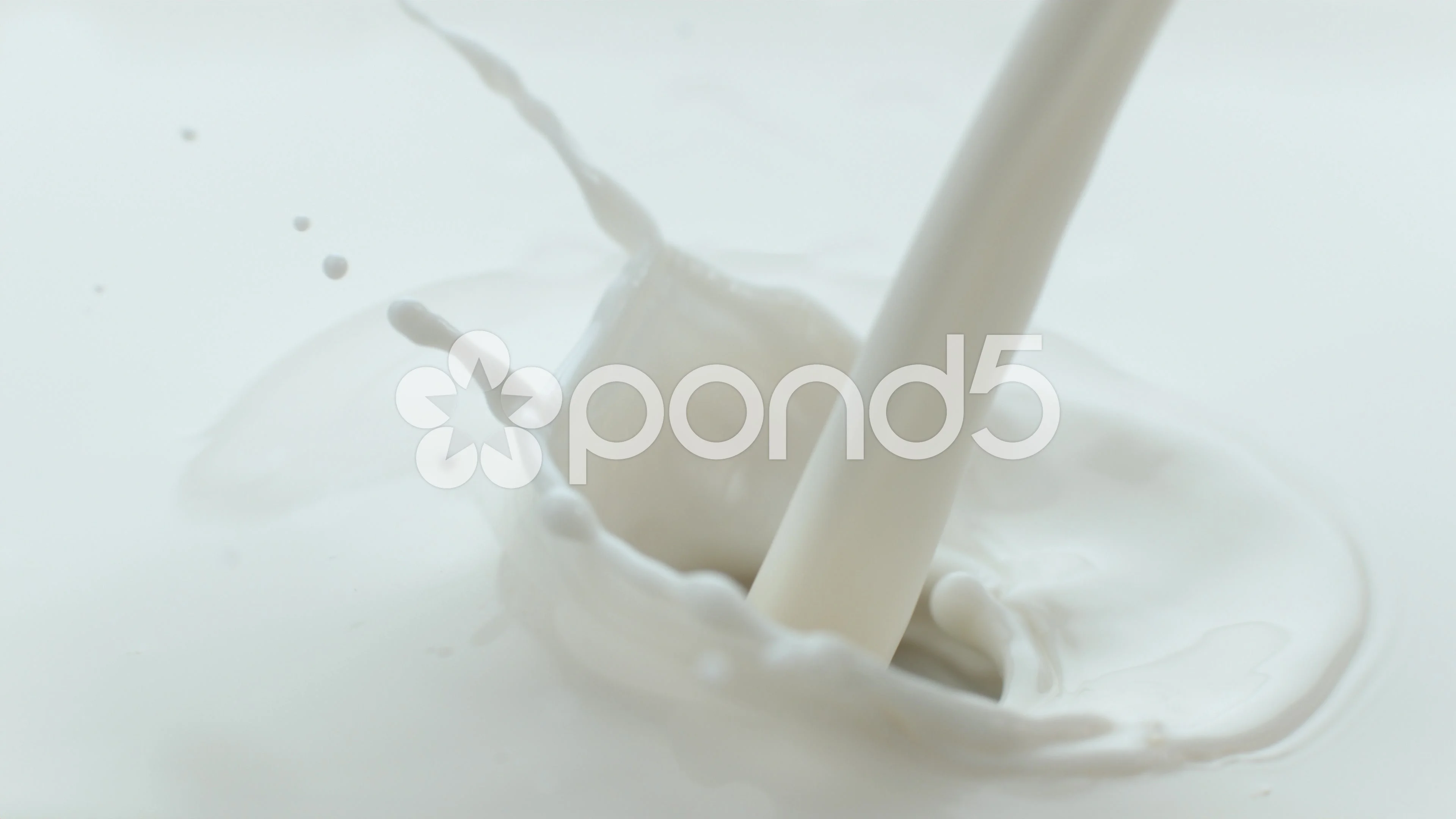 Milk pouring and splashing in slow motio, Stock Video