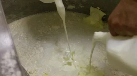 Milk pouring Stock Footage 9446154