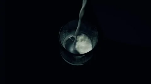 Milk pouring in the glass Stock Footage 278023028