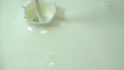 Milk pours in slow motion as a background Stock Footage 130841272