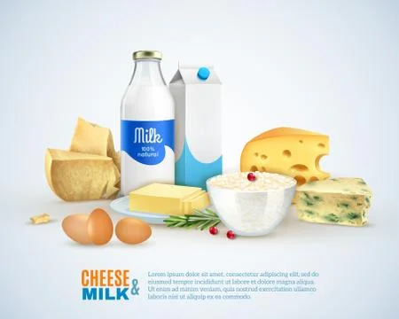 Milk Products Template イラスト素材