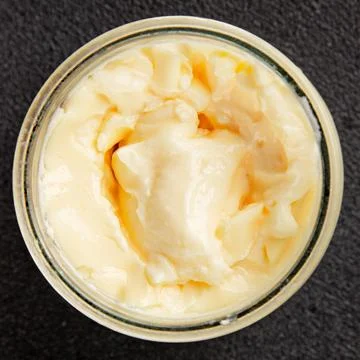 Milk pudding or milk mousse crme bouillie sweet natural dessert tasty snack.. Stock Photos
