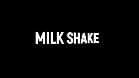 Milk shake text 3D word rotation animation video effect for trailer title Stock Footage 313715812