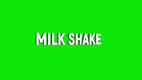 Milk shake text 3D word rotation animation video effect for trailer title Stock Footage 313715827