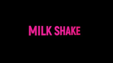 Milk shake text 3D word rotation animation video effect for trailer title Stock Footage 313715840