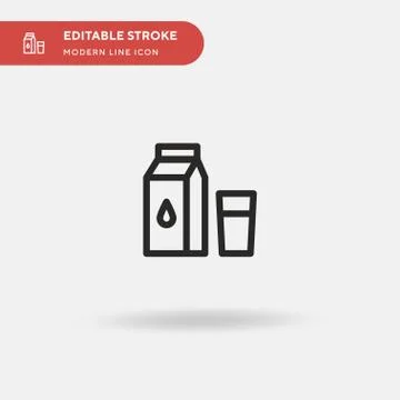 Milk Simple vector icon. Illustration symbol design template for web mobile U Stock Illustration