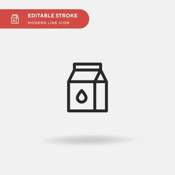 Milk Simple vector icon. Illustration symbol design template for web mobile U Stock Illustration